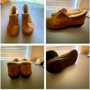 Uggs Brown wool lined shoes size 8